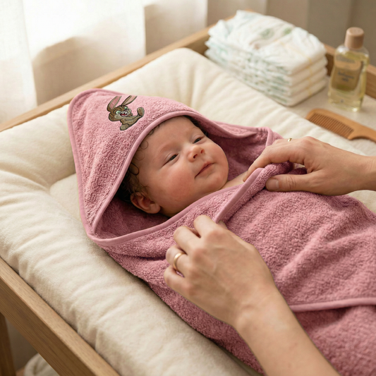 Organic Cotton Hooded Baby Bath Towel – Soft & Gentle