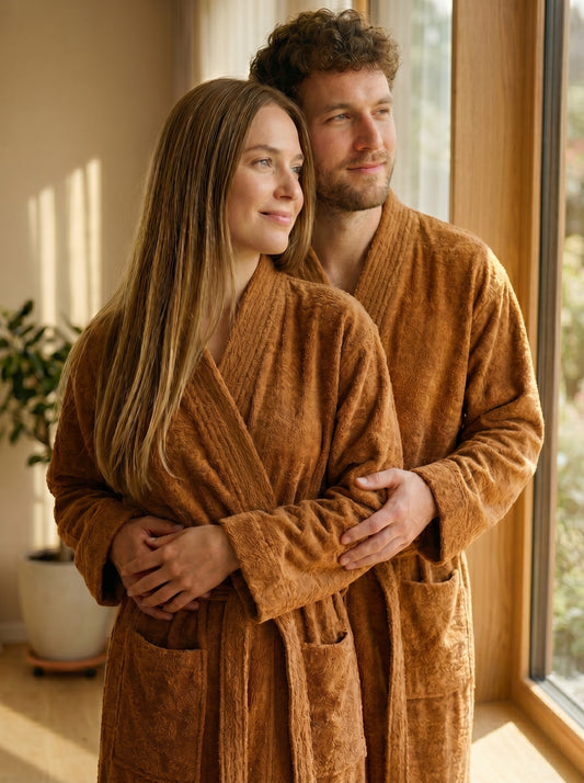Jakobson Organic Cotton Terry Bathrobe – Soft, Absorbent Luxury Robe